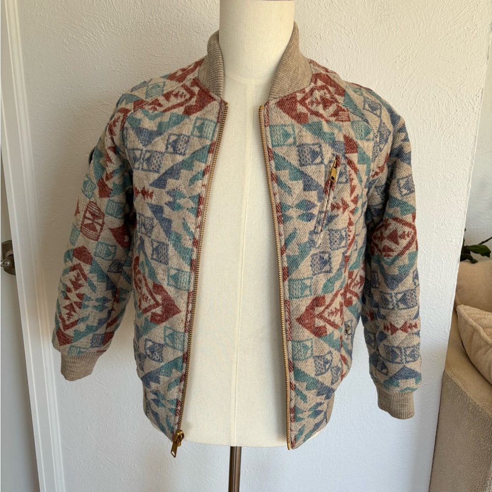 Limited Edition Eddie Bauer ‘Blacktail’ Tribal Print Bomber Jacket - Multicolor
